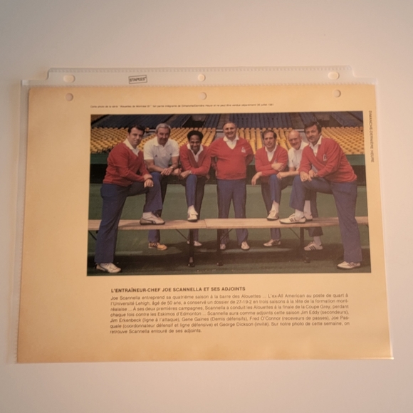 1981 Montreal Alouettes CFL Dimanche Derniere Heure Football Prints - Picture 3 of 16